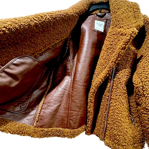 Camel Sherpa Fully Lined Moto Jacket XL - Picture 6 of 12